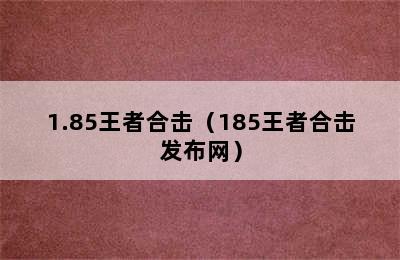 1.85王者合击（185王者合击发布网）