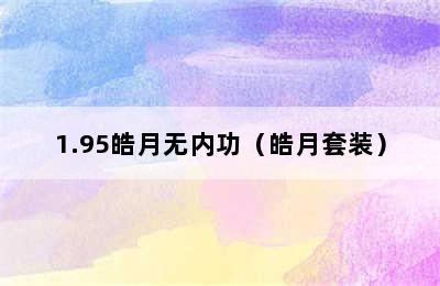 1.95皓月无内功（皓月套装）