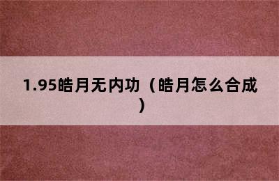 1.95皓月无内功（皓月怎么合成）