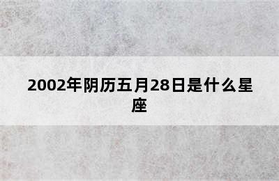 2002年阴历五月28日是什么星座