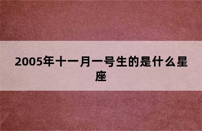 2005年十一月一号生的是什么星座