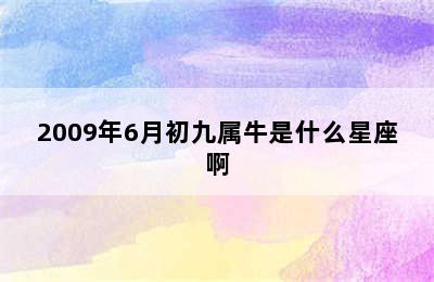 2009年6月初九属牛是什么星座啊