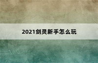 2021剑灵新手怎么玩