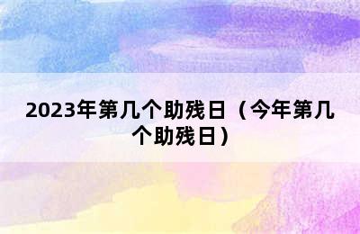 2023年第几个助残日（今年第几个助残日）