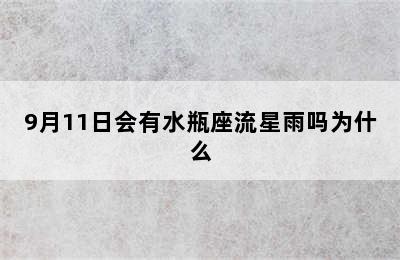 9月11日会有水瓶座流星雨吗为什么