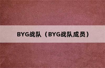 BYG战队（BYG战队成员）