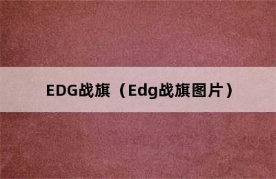 EDG战旗（Edg战旗图片）