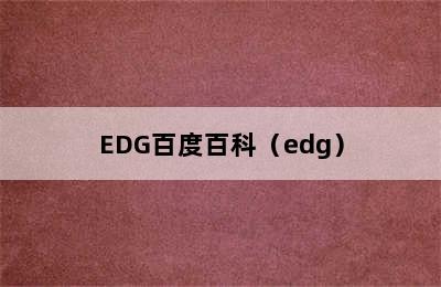 EDG百度百科（edg）