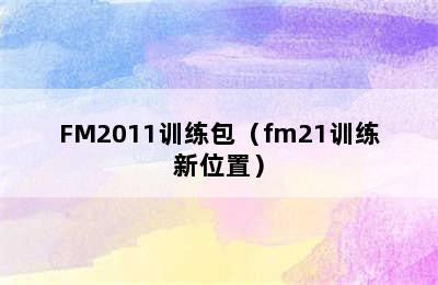 FM2011训练包（fm21训练新位置）