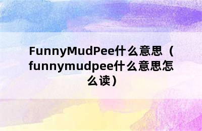 FunnyMudPee什么意思（funnymudpee什么意思怎么读）