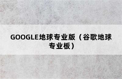 GOOGLE地球专业版（谷歌地球专业板）