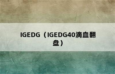 IGEDG（IGEDG40滴血翻盘）