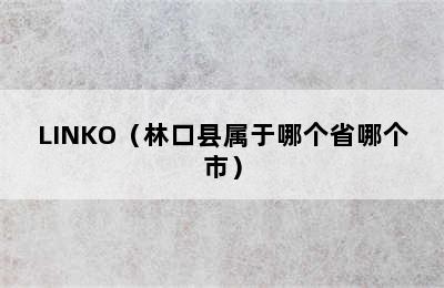 LINKO（林口县属于哪个省哪个市）