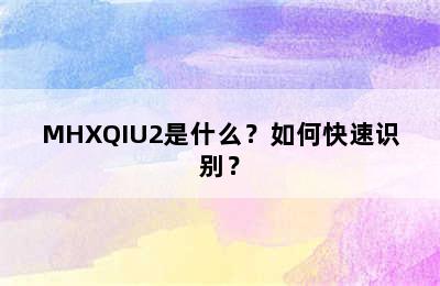 MHXQIU2是什么？如何快速识别？