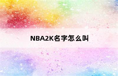 NBA2K名字怎么叫