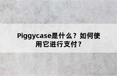 Piggycase是什么？如何使用它进行支付？