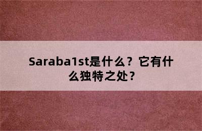 Saraba1st是什么？它有什么独特之处？