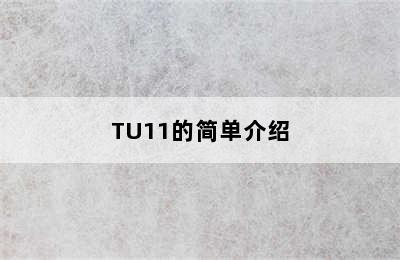 TU11的简单介绍