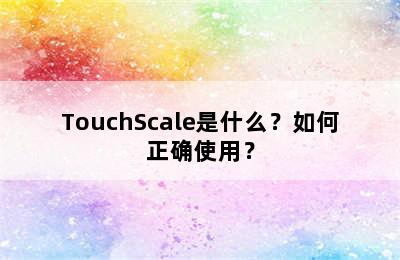 TouchScale是什么？如何正确使用？