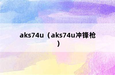 aks74u（aks74u冲锋枪）