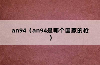 an94（an94是哪个国家的枪）