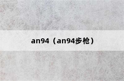 an94（an94步枪）