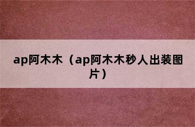 ap阿木木（ap阿木木秒人出装图片）