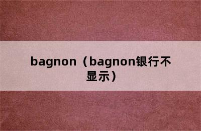 bagnon（bagnon银行不显示）