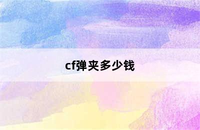 cf弹夹多少钱