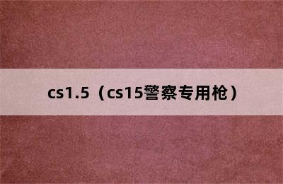 cs1.5（cs15警察专用枪）