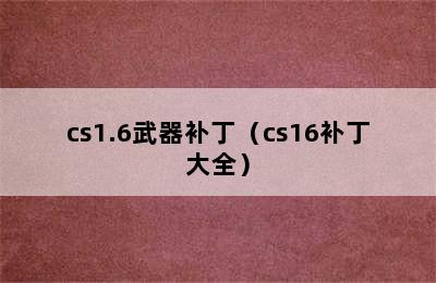 cs1.6武器补丁（cs16补丁大全）