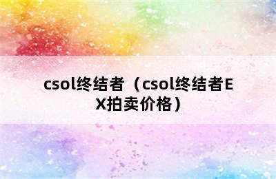 csol终结者（csol终结者EX拍卖价格）