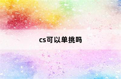 cs可以单挑吗