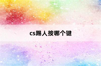 cs踢人按哪个键