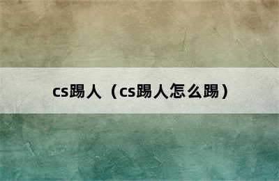 cs踢人（cs踢人怎么踢）