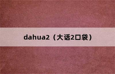 dahua2（大话2口袋）