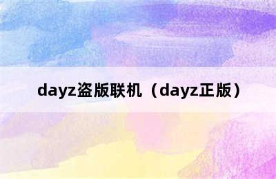 dayz盗版联机（dayz正版）