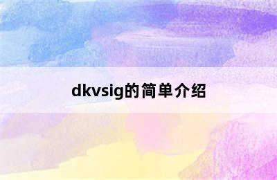 dkvsig的简单介绍