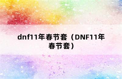 dnf11年春节套（DNF11年春节套）