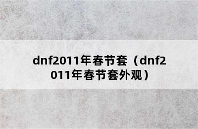 dnf2011年春节套（dnf2011年春节套外观）