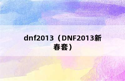 dnf2013（DNF2013新春套）