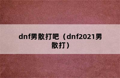 dnf男散打吧（dnf2021男散打）