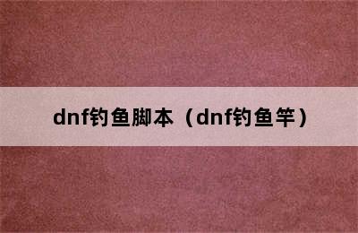 dnf钓鱼脚本（dnf钓鱼竿）