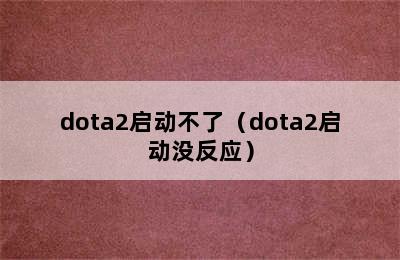 dota2启动不了（dota2启动没反应）