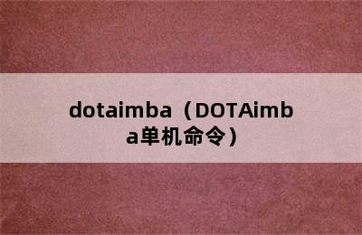 dotaimba（DOTAimba单机命令）