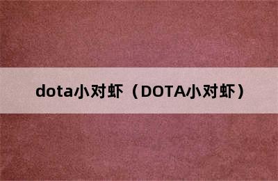 dota小对虾（DOTA小对虾）