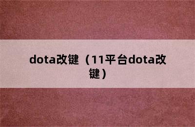 dota改键（11平台dota改键）