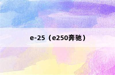 e-25（e250奔驰）