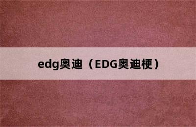 edg奥迪（EDG奥迪梗）