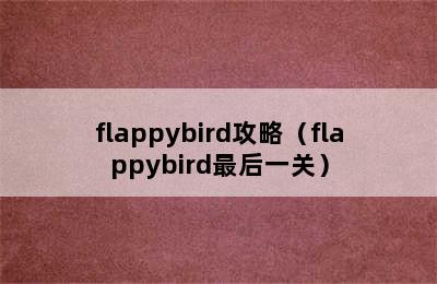 flappybird攻略（flappybird最后一关）